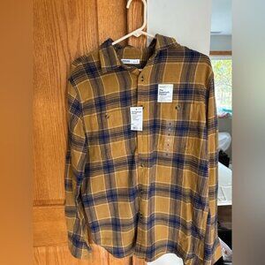 Sonoma Men's Casual Plaid Shirt - Blue and Tan